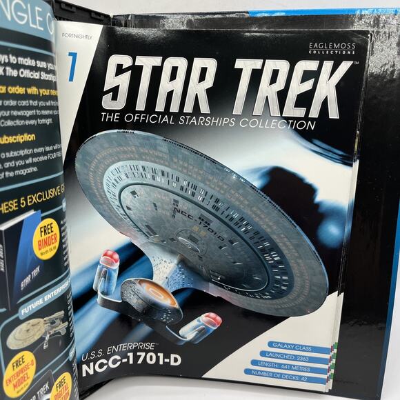 Star Trek StarShips Official Collector Binder With 5 Magazines Including - Picture 3 of 7